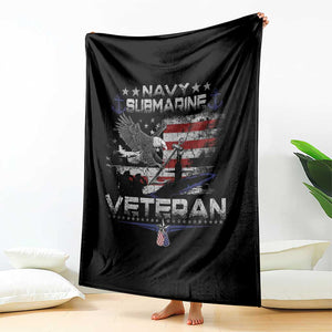 Navy Submarine Veteran Throw Blanket Military Patriotic Vintage American Flag TS11 Print Your Wear