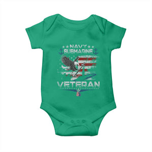 Navy Submarine Veteran Baby Onesie Military Patriotic Vintage American Flag TS11 Irish Green Print Your Wear