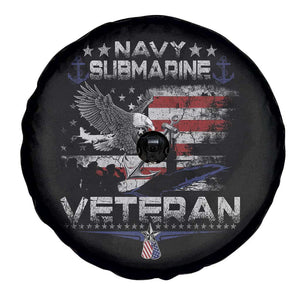 Navy Submarine Veteran Spare Tire Cover Military Patriotic Vintage American Flag TS11 Print Your Wear