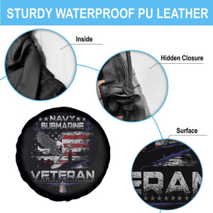 Navy Submarine Veteran Spare Tire Cover Military Patriotic Vintage American Flag TS11 Print Your Wear