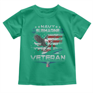 Navy Submarine Veteran Toddler T Shirt Military Patriotic Vintage American Flag TS11 Irish Green Print Your Wear