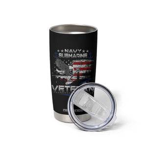 Navy Submarine Veteran Tumbler Cup Military Patriotic Vintage American Flag TS11 Print Your Wear