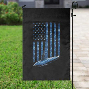 Patriotic Submarine Veteran Garden Flag Submariner Vintage Camo American Flag TS11 Print Your Wear