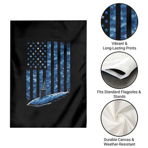 Patriotic Submarine Veteran Garden Flag Submariner Vintage Camo American Flag TS11 Print Your Wear