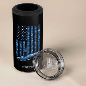 Patriotic Submarine Veteran 4 in 1 Can Cooler Tumbler Submariner Vintage Camo American Flag TS11 Print Your Wear