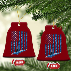 Patriotic Submarine Veteran Ceramic Ornament Submariner Vintage Camo American Flag TS11 Print Your Wear