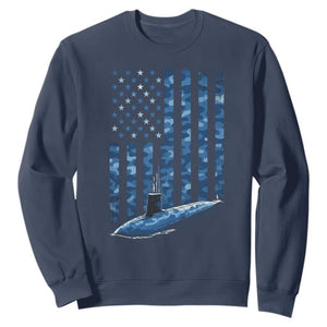 Patriotic Submarine Veteran Sweatshirt Submariner Vintage Camo American Flag TS11 Navy Print Your Wear