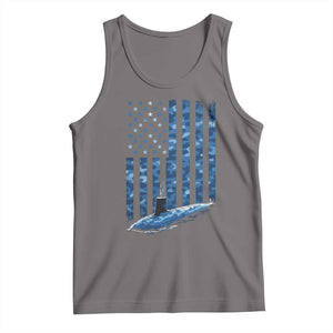 Patriotic Submarine Veteran Tank Top Submariner Vintage Camo American Flag TS11 Deep Heather Print Your Wear