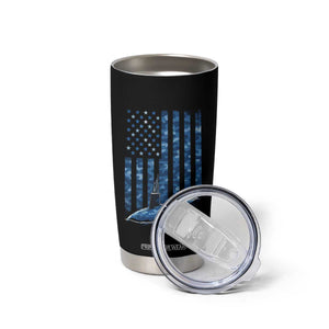 Patriotic Submarine Veteran Tumbler Cup Submariner Vintage Camo American Flag TS11 Print Your Wear