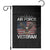 Air Force Veteran Garden Flag Bald Eagle Vintage American Flag TS11 Black Print Your Wear