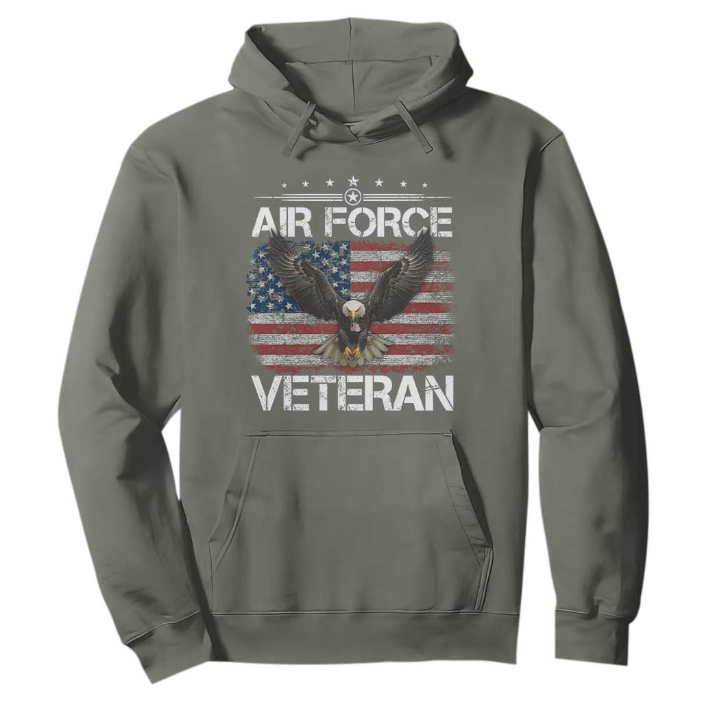 Air Force Veteran Hoodie Bald Eagle Vintage American Flag TS11 Military Green Print Your Wear