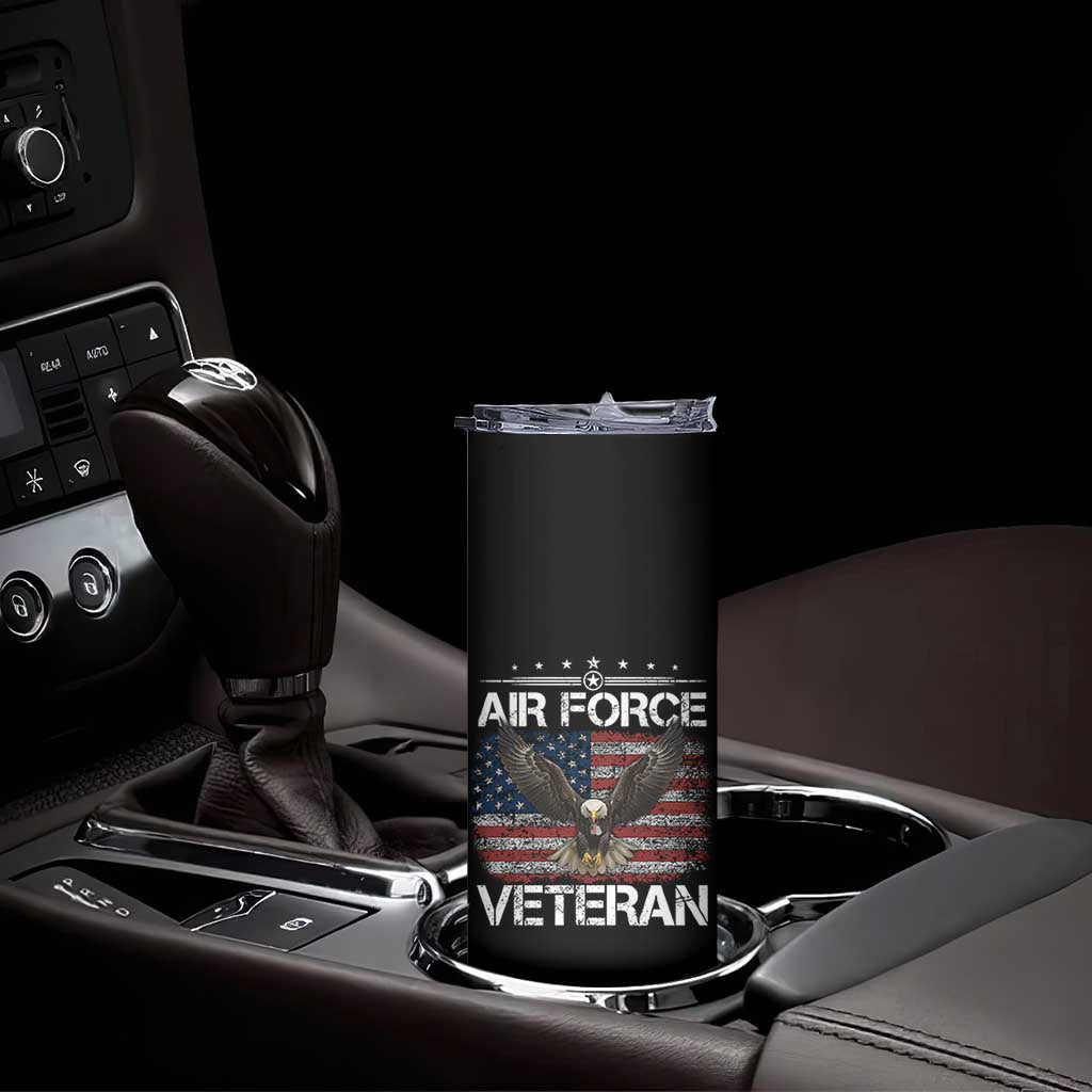 Air Force Veteran Skinny Tumbler Bald Eagle Vintage American Flag TS11 Print Your Wear