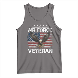 Air Force Veteran Tank Top Bald Eagle Vintage American Flag TS11 Deep Heather Print Your Wear