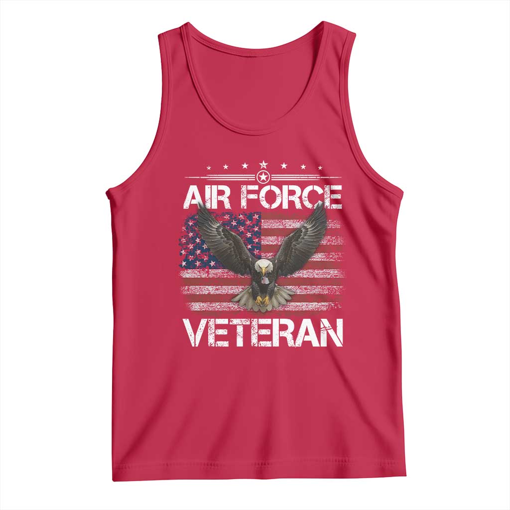 Air Force Veteran Tank Top Bald Eagle Vintage American Flag TS11 Red Print Your Wear