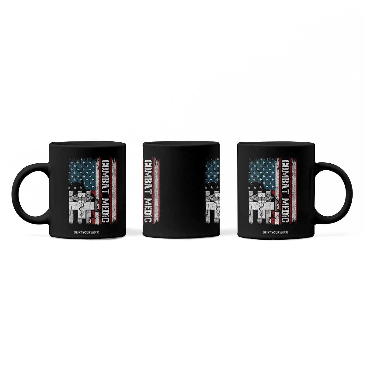 Combat Medic Soldier Coffee Mug Medical Military American Flag TS11 Print Your Wear