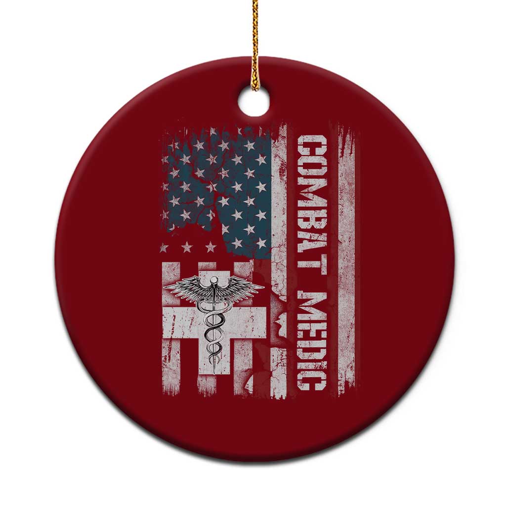 Combat Medic Soldier Ceramic Ornament Medical Military American Flag TS11 1pc Red Print Your Wear