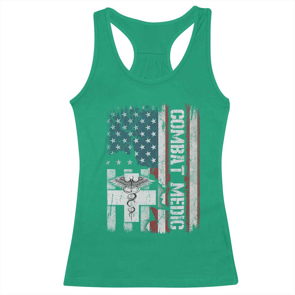 Combat Medic Soldier Racerback Tank Top Medical Military American Flag TS11 Irish Green Print Your Wear