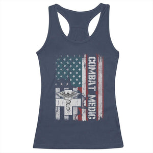 Combat Medic Soldier Racerback Tank Top Medical Military American Flag TS11 Navy Print Your Wear