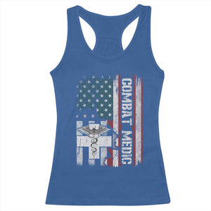 Combat Medic Soldier Racerback Tank Top Medical Military American Flag TS11 Royal Blue Print Your Wear
