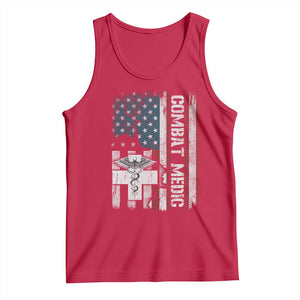 Combat Medic Soldier Tank Top Medical Military American Flag TS11 Red Print Your Wear