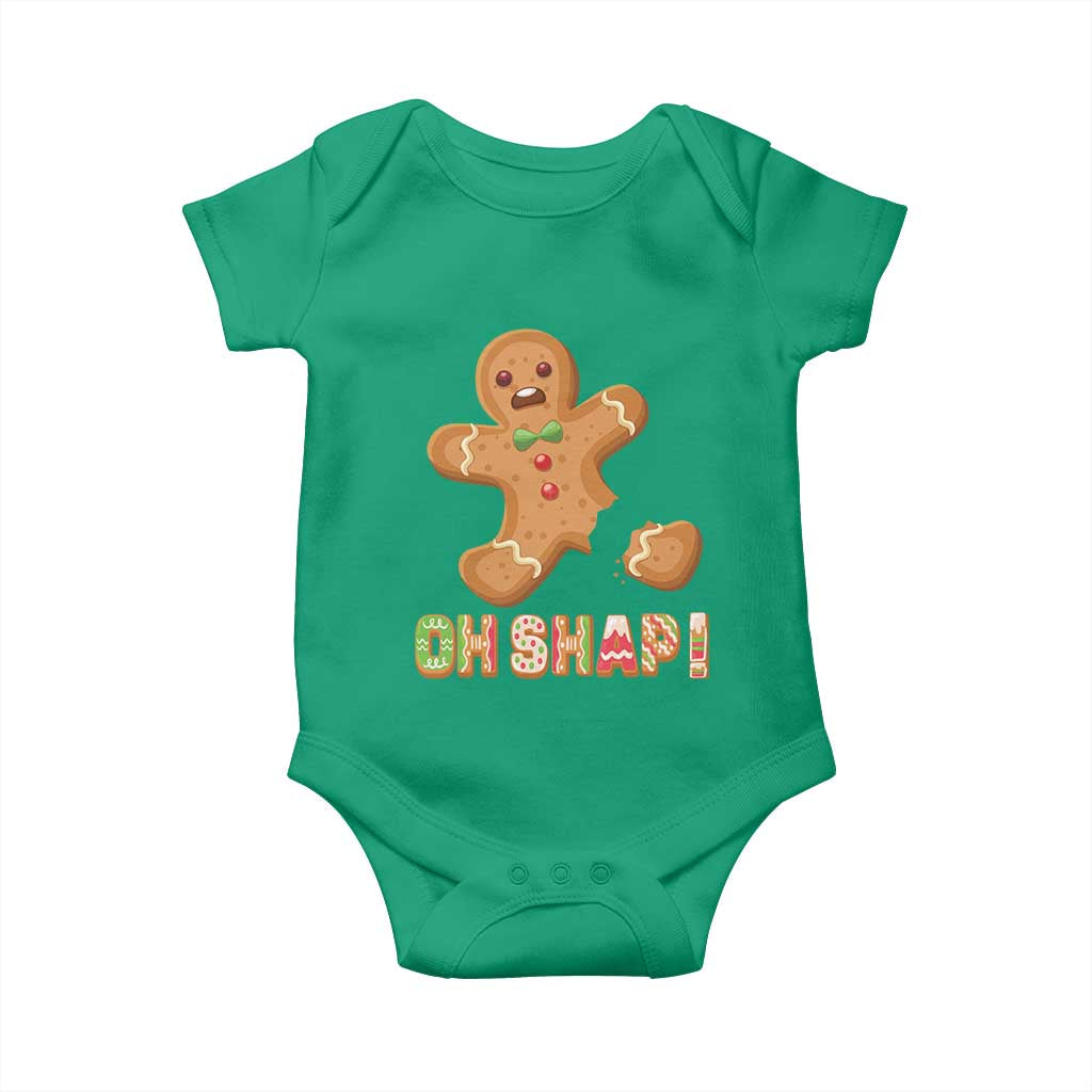Funny Christmas Gingerbread Baby Onesie Oh Snap Cookie Baking TS11 Irish Green Print Your Wear