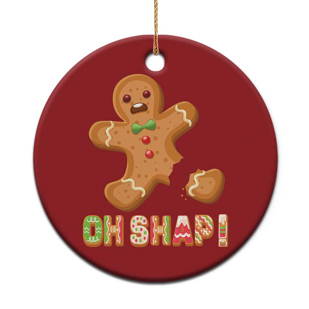 Funny Xmas Gingerbread Christmas Ornament Oh Snap Cookie Baking TS11 Print Your Wear