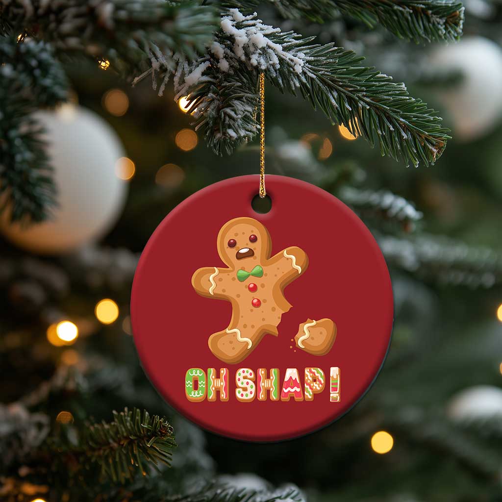 Funny Xmas Gingerbread Christmas Ornament Oh Snap Cookie Baking TS11 Print Your Wear
