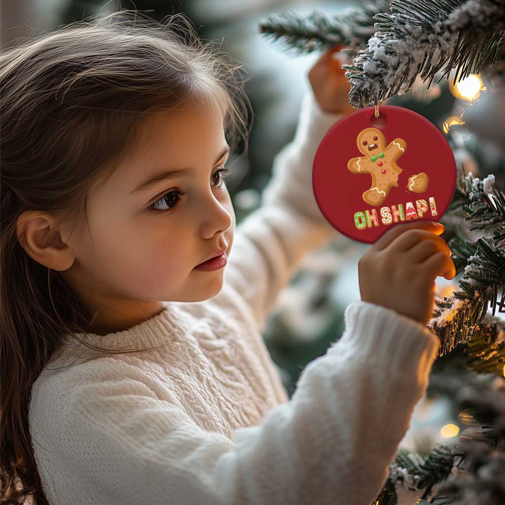 Funny Xmas Gingerbread Christmas Ornament Oh Snap Cookie Baking TS11 Print Your Wear