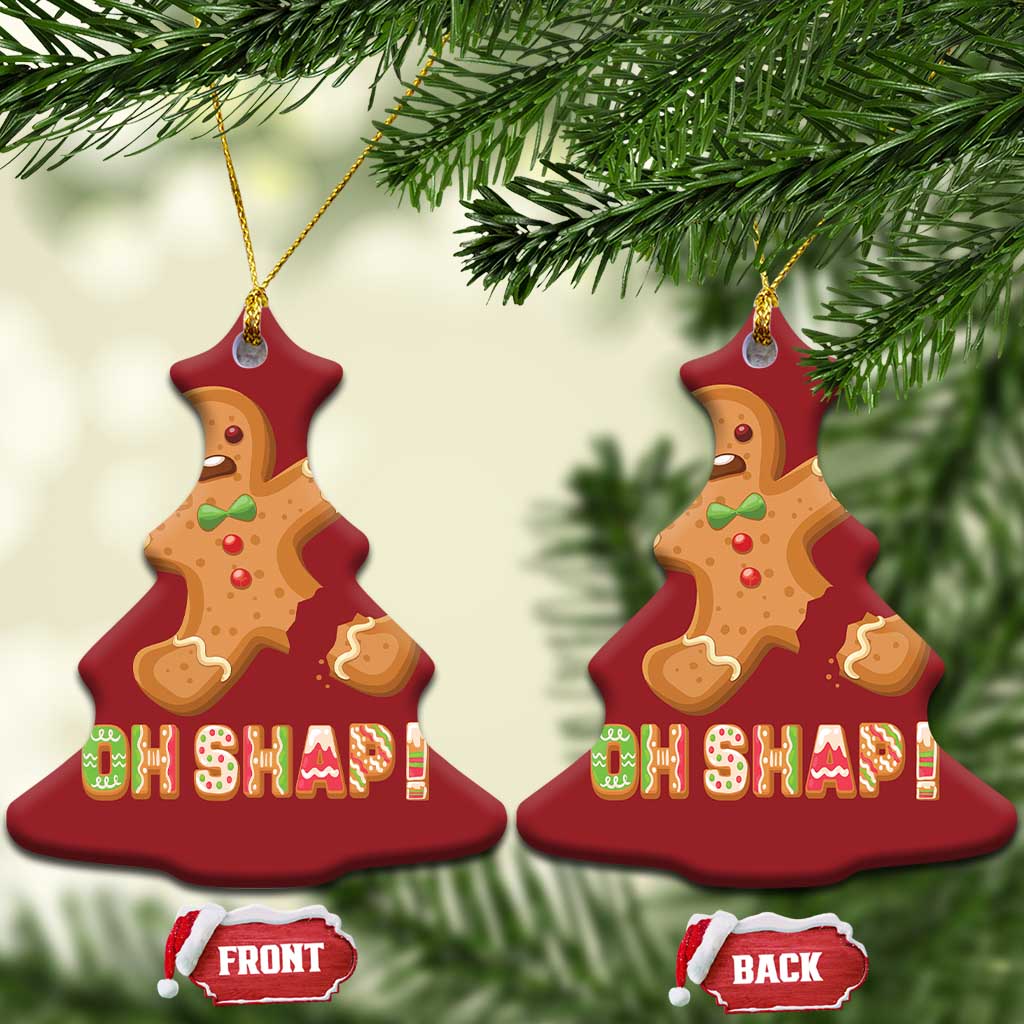 Funny Xmas Gingerbread Christmas Ornament Oh Snap Cookie Baking TS11 Christmas Tree Red Print Your Wear