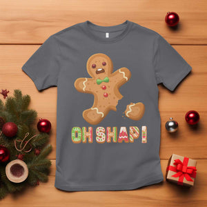 Funny Christmas Gingerbread T Shirt Oh Snap Cookie Baking TS11 Charcoal Print Your Wear
