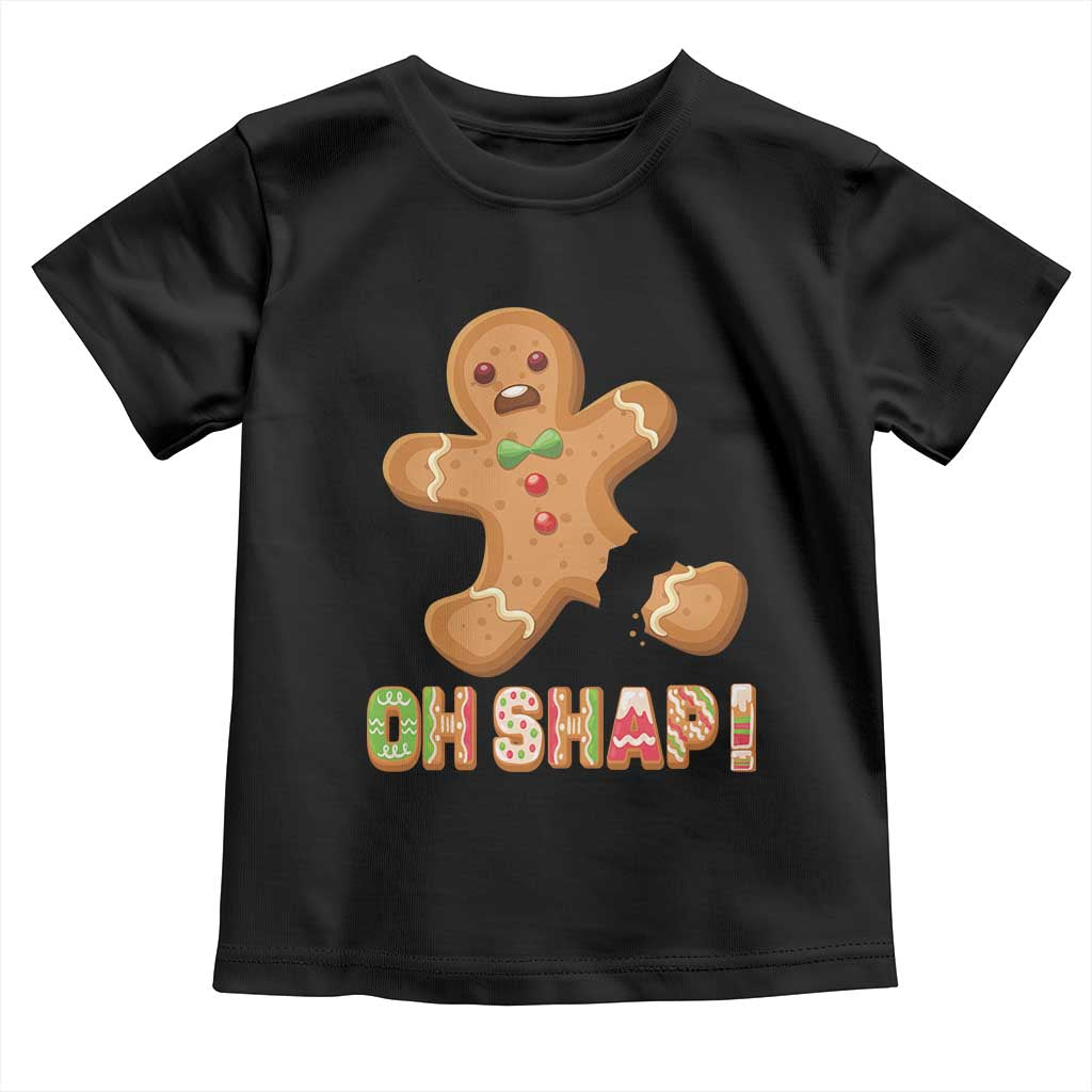Funny Christmas Gingerbread Toddler T Shirt Oh Snap Cookie Baking TS11 Black Print Your Wear