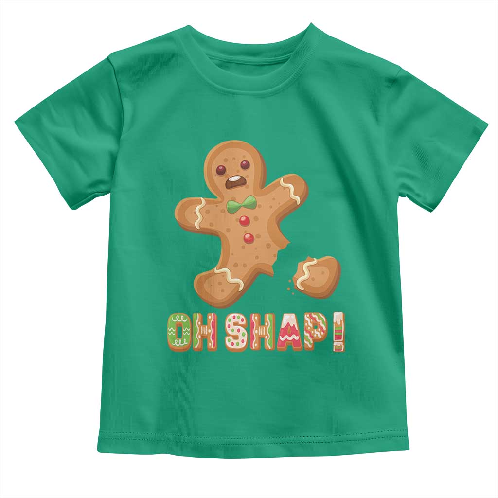 Funny Christmas Gingerbread Toddler T Shirt Oh Snap Cookie Baking TS11 Irish Green Print Your Wear