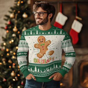 Funny Xmas Gingerbread Ugly Christmas Sweater Oh Snap Cookie Baking TS11 Green Print Your Wear