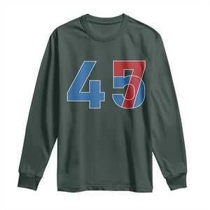 Trump Won 45 47 Long Sleeve Shirt The 47th US President 2024 USA Election TS11 Dark Forest Green Print Your Wear