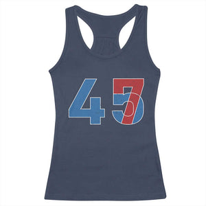 Trump Won 45 47 Racerback Tank Top The 47th US President 2024 USA Election TS11 Navy Print Your Wear