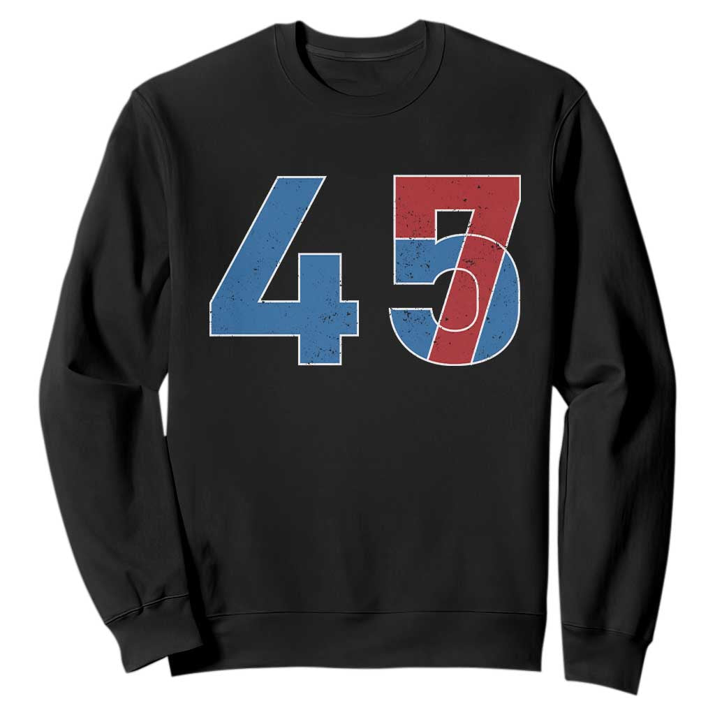 Trump Won 45 47 Sweatshirt The 47th US President 2024 USA Election TS11 Black Print Your Wear