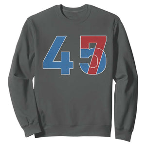 Trump Won 45 47 Sweatshirt The 47th US President 2024 USA Election TS11 Dark Heather Print Your Wear