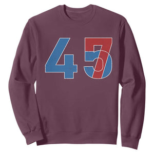 Trump Won 45 47 Sweatshirt The 47th US President 2024 USA Election TS11 Maroon Print Your Wear