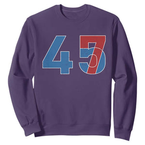 Trump Won 45 47 Sweatshirt The 47th US President 2024 USA Election TS11 Purple Print Your Wear