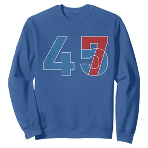 Trump Won 45 47 Sweatshirt The 47th US President 2024 USA Election TS11 Royal Blue Print Your Wear