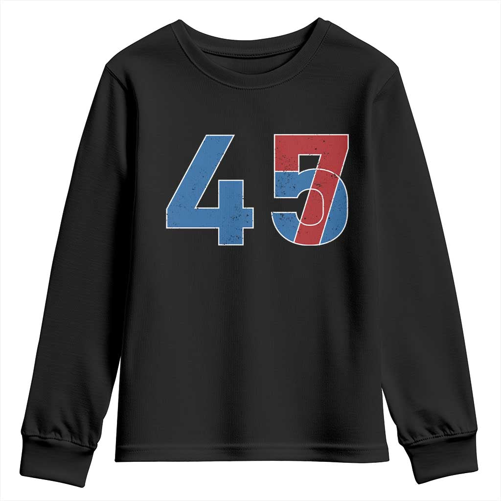 Trump Won 45 47 Youth Sweatshirt The 47th US President 2024 USA Election TS11 Black Print Your Wear