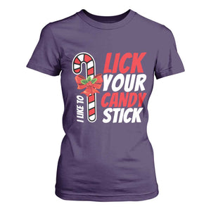 Funny Christmas T Shirt For Women I Like To Lick Your Candy Stick TS11 Purple Print Your Wear