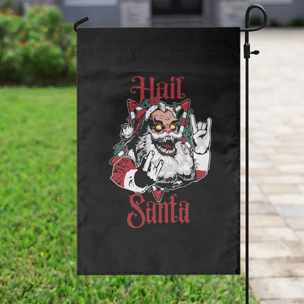 Hail Santa Heavy Metal Christmas Garden Flag Krampus Xmas Rock & Roll TS11 Print Your Wear
