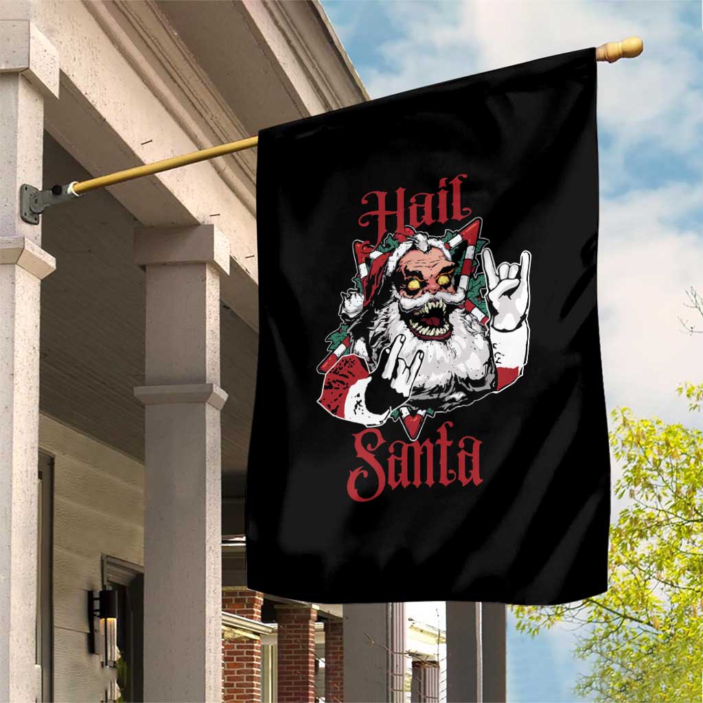 Hail Santa Heavy Metal Christmas Garden Flag Krampus Xmas Rock & Roll TS11 Print Your Wear