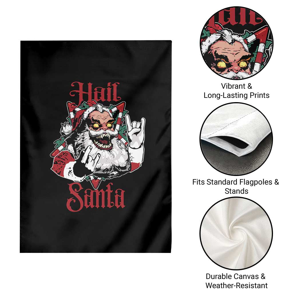 Hail Santa Heavy Metal Christmas Garden Flag Krampus Xmas Rock & Roll TS11 Print Your Wear