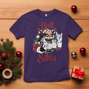 Hail Santa Heavy Metal Christmas T Shirt Krampus Xmas Rock & Roll TS11 Purple Print Your Wear