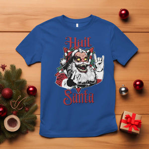Hail Santa Heavy Metal Christmas T Shirt Krampus Xmas Rock & Roll TS11 Royal Blue Print Your Wear