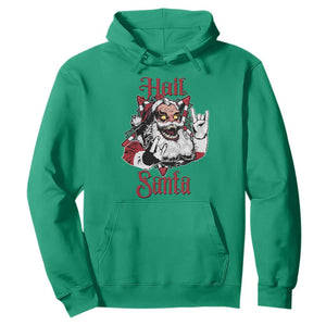 Hail Santa Heavy Metal Christmas Hoodie Krampus Xmas Rock & Roll TS11 Irish Green Print Your Wear