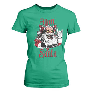 Hail Santa Heavy Metal Christmas T Shirt For Women Krampus Xmas Rock & Roll TS11 Irish Green Print Your Wear