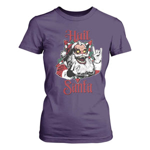 Hail Santa Heavy Metal Christmas T Shirt For Women Krampus Xmas Rock & Roll TS11 Purple Print Your Wear